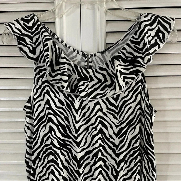 Epic Threads Zebra Romper Girls Medium Nwt Black Ivory - Picture 3 of 16